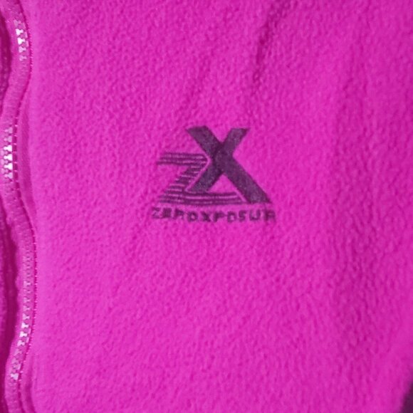 ZeroXposur Girls Pink Reversible Full Zip Plaid Fleece Jacket Size Large - Picture 9 of 10